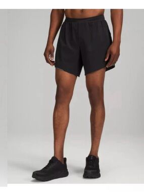 Lululemon Men’s Fast and Free Shorts 6” Lined Black Size L Athletic Activewear